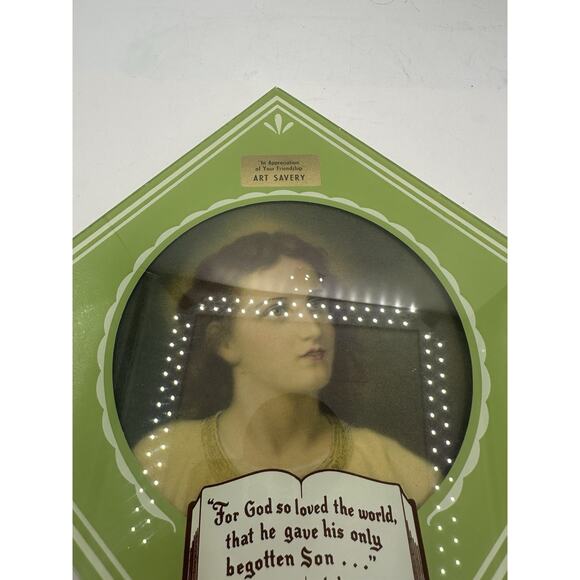 Vtg Religious Jesus Shadow Wall Hanging Sign/Picture Shadow Box 11” - Picture 5 of 7